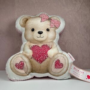 Bella Lux Valentine’s Teddy Bear Pillow